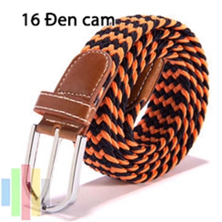 Thắt lưng vải dù co giãn bản 3,5cm -nhóm màu phối