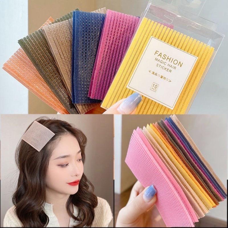 Miếng dán tóc cố định tóc mái gọn gàng khi rửa mặt, trang điểm nhiều màu dễ thương phong cách Hàn Quốc