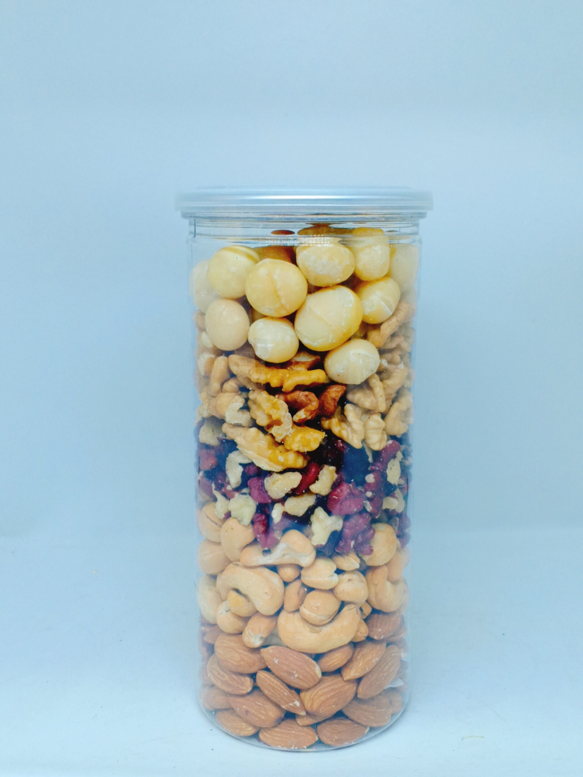 Hỗn hợp Mixed Nuts 5 loại hạt tách vỏ Fonut Hũ 500g ( hạt óc chó đỏ / Vàng, hạnh nhân,mắc ca,điều)