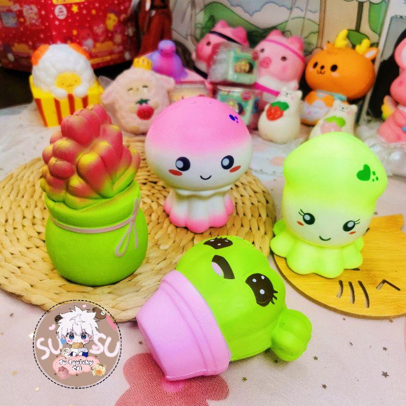 Squishy xương rồng, bình cây, bạch tuộc Chất Siêu Mềm Và Chậm Tăng