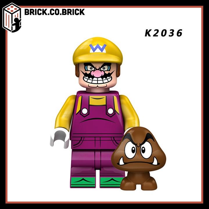 Nhân vật Lắp Ráp Mô Hình Thợ sửa Ống nước Mario Nấm lùn đỏ minifig Hóa trang KDL805