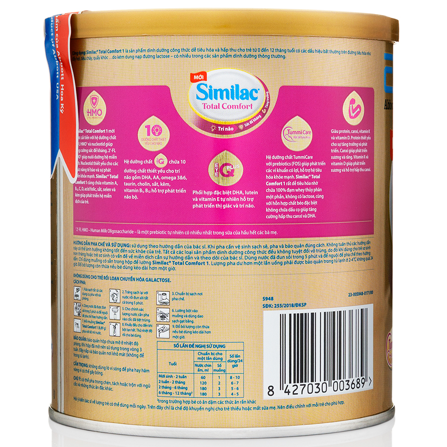 Sữa bột Abbott Similac Total Comfort 1 360g