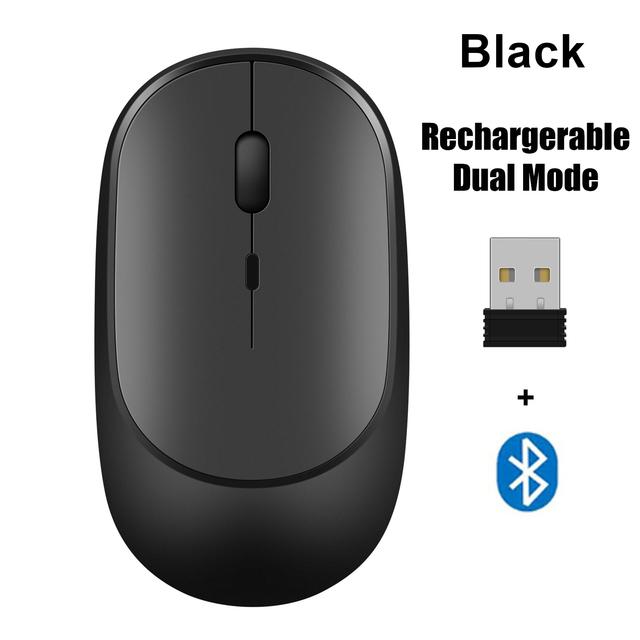 Bluetooth 4.0 Chuột Chơi Game Không Dây 2.4G Bluetooth Sạc Chuột Với 3 Có Thể Điều Chỉnh 1600DPI Dual Chế Độ Mạc iPad máy Tính