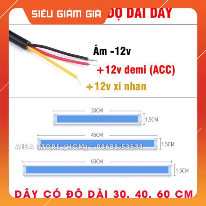 LED MÍ SILICON 2 CHẾ ĐỘ XI NHAN CHẠY ĐUỔI AUDI 60CM HÀNG CAO CẤP