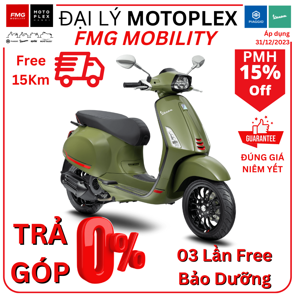 Vespa Sprint 125 S ABS 2022 - Mầu mới - Trả góp miễn lãi