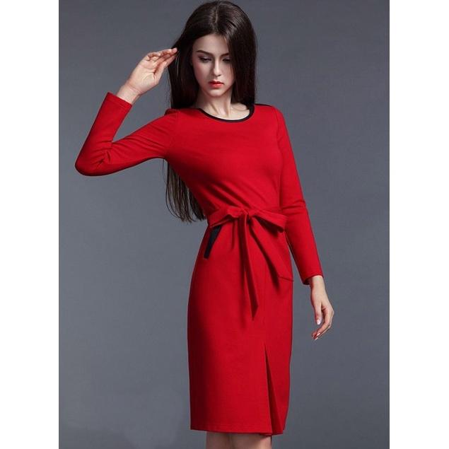 Đầm xuông chữ A thun poly co giãn 4 chiều RHD03041990 Bảo hành 7 ngày