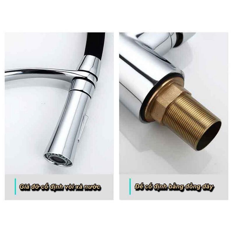 Vòi Rửa Chén Nóng Lạnh Đầu Vòi Dây Rút Tiện Lợi PAEUREU 909 ️
