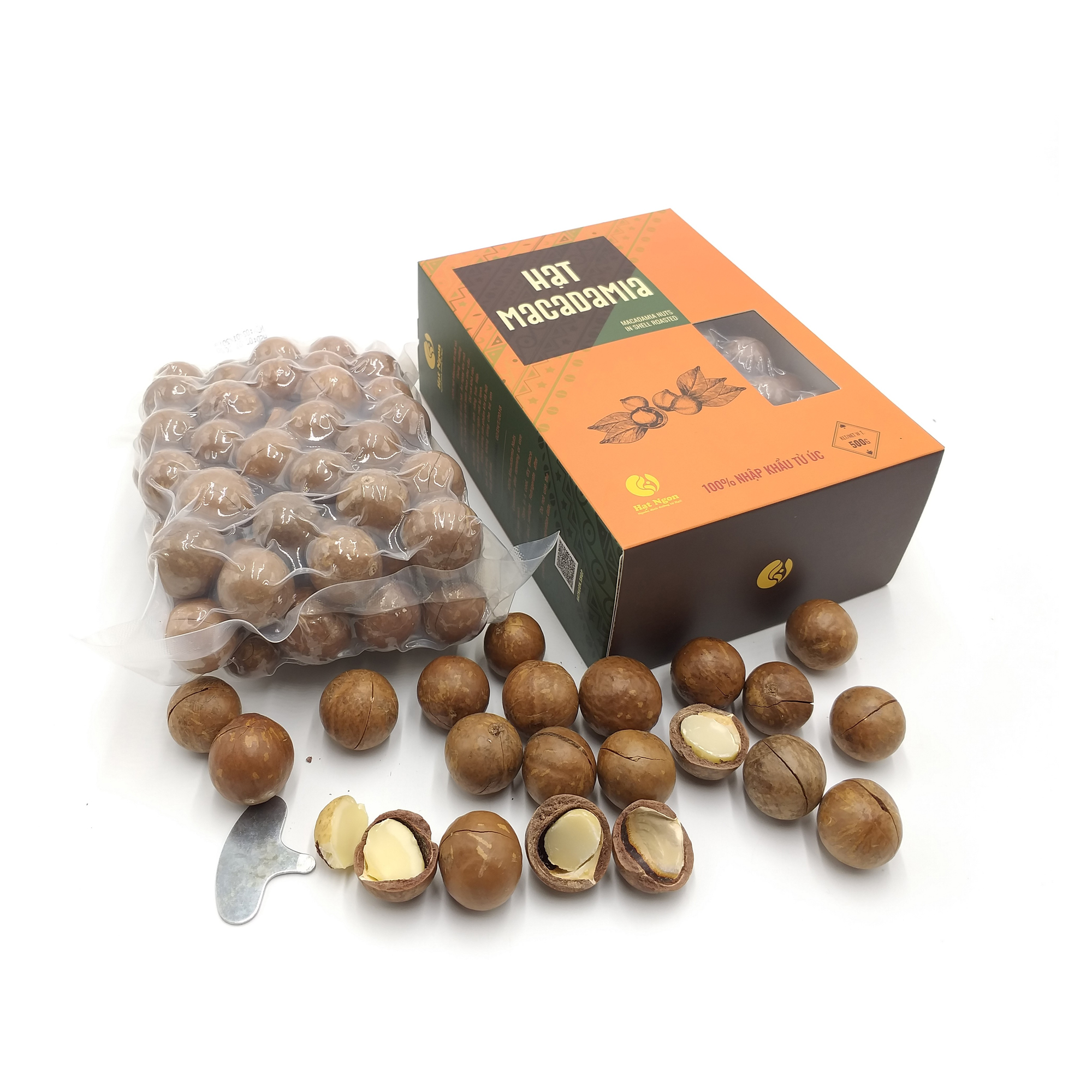 HẠT MACCA ÚC NỨT VỎ LOẠI 1 - HỘP 500G