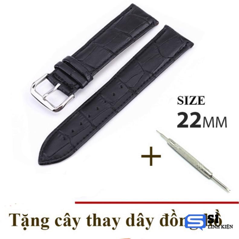 Dây đồng hồ đeo tay da thời thượng SIZE 22mm