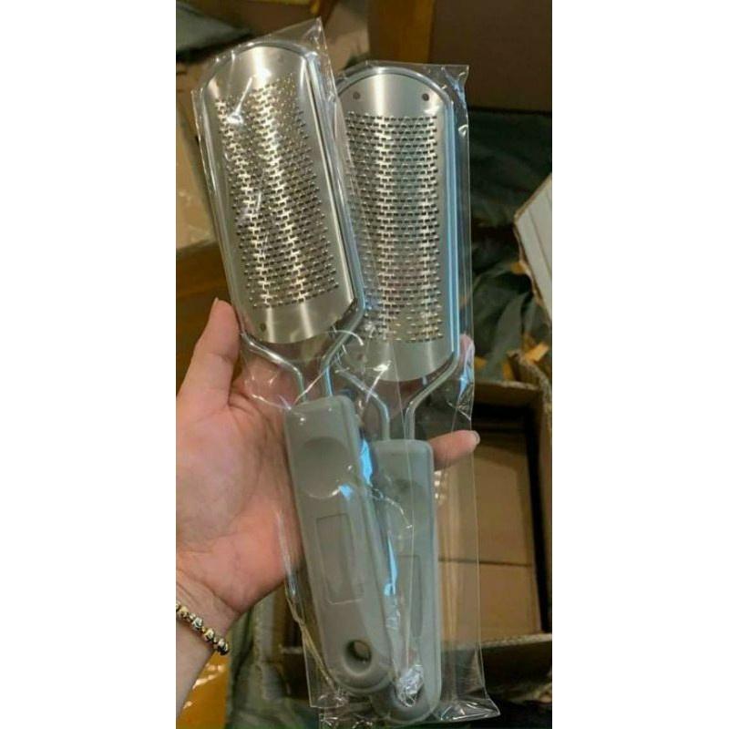 chà gót cầm tay inox và thép trắng.. tiện lợi chà da chết chân tay móng nail