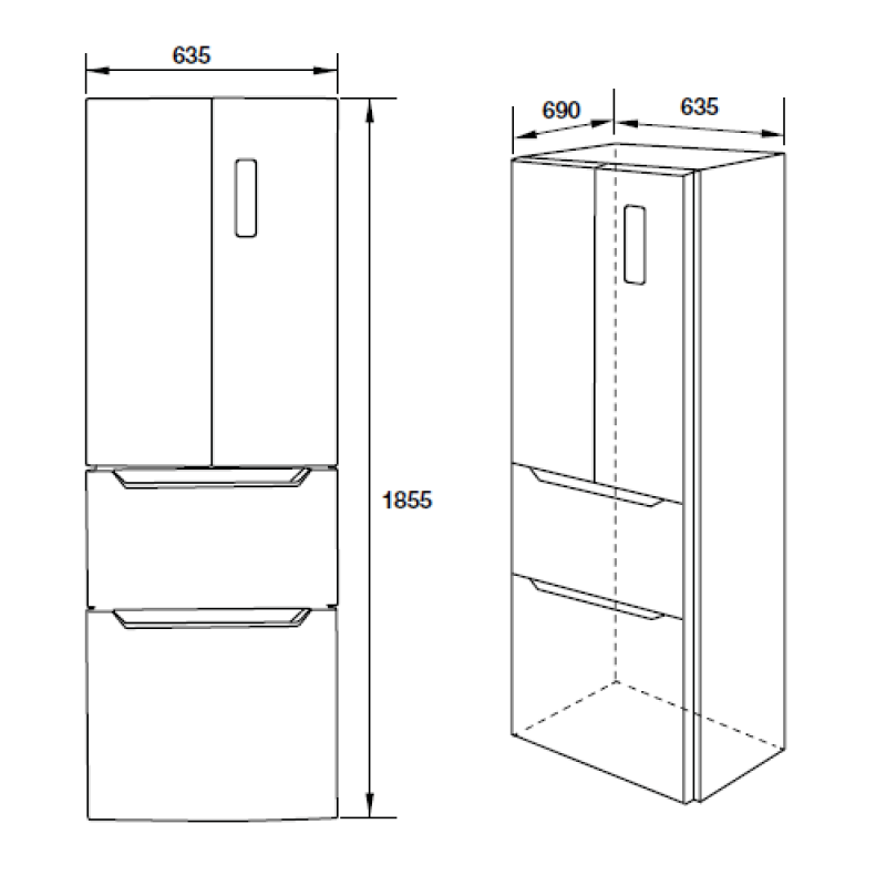 Tủ lạnh Hafele 534.14.040 (Hàng Chính Hãng)