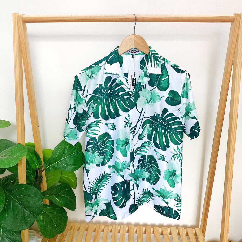 ÁO SƠ MI HỌA TIẾT ĐI BIỂN UNISEX MR SMILE 99 SHOP