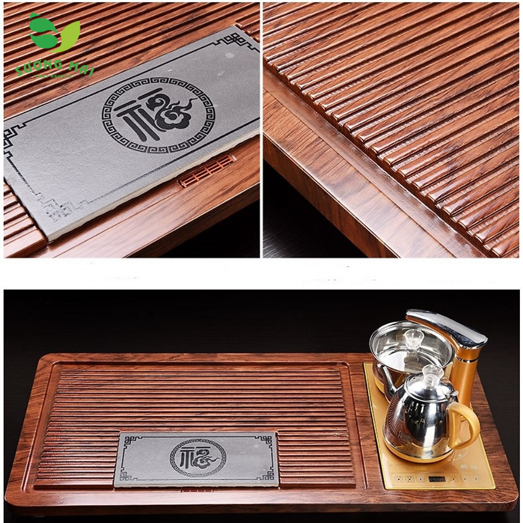 Bàn trà điện thông minh Phúc Lộc – Ấm chén đen