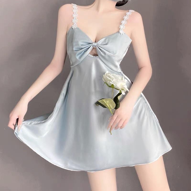 LL2556 - Váy Ngủ Baby Thắt Nơ Gợi Cảm Cho Nữ