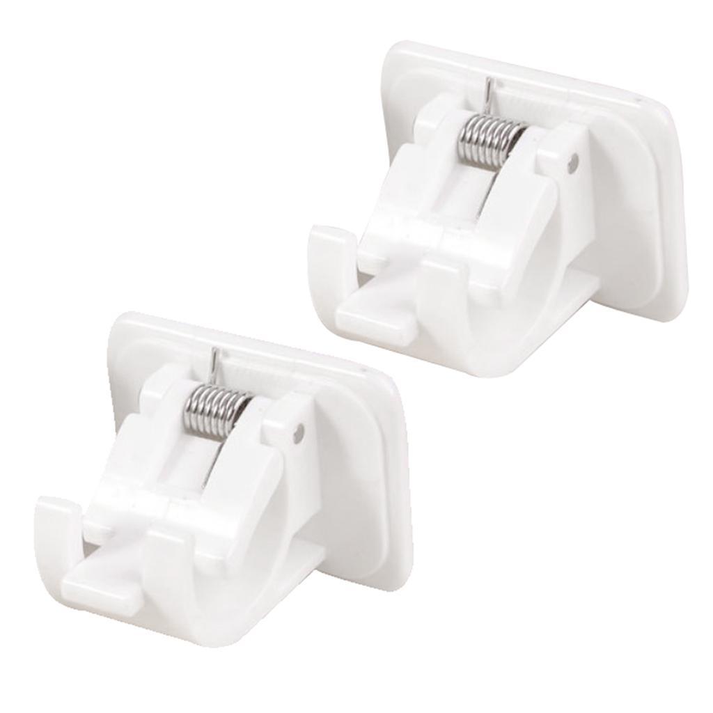 4/6/8/10xAdjustable Rod Bracket Wall Curtain Hanging Rod Clips