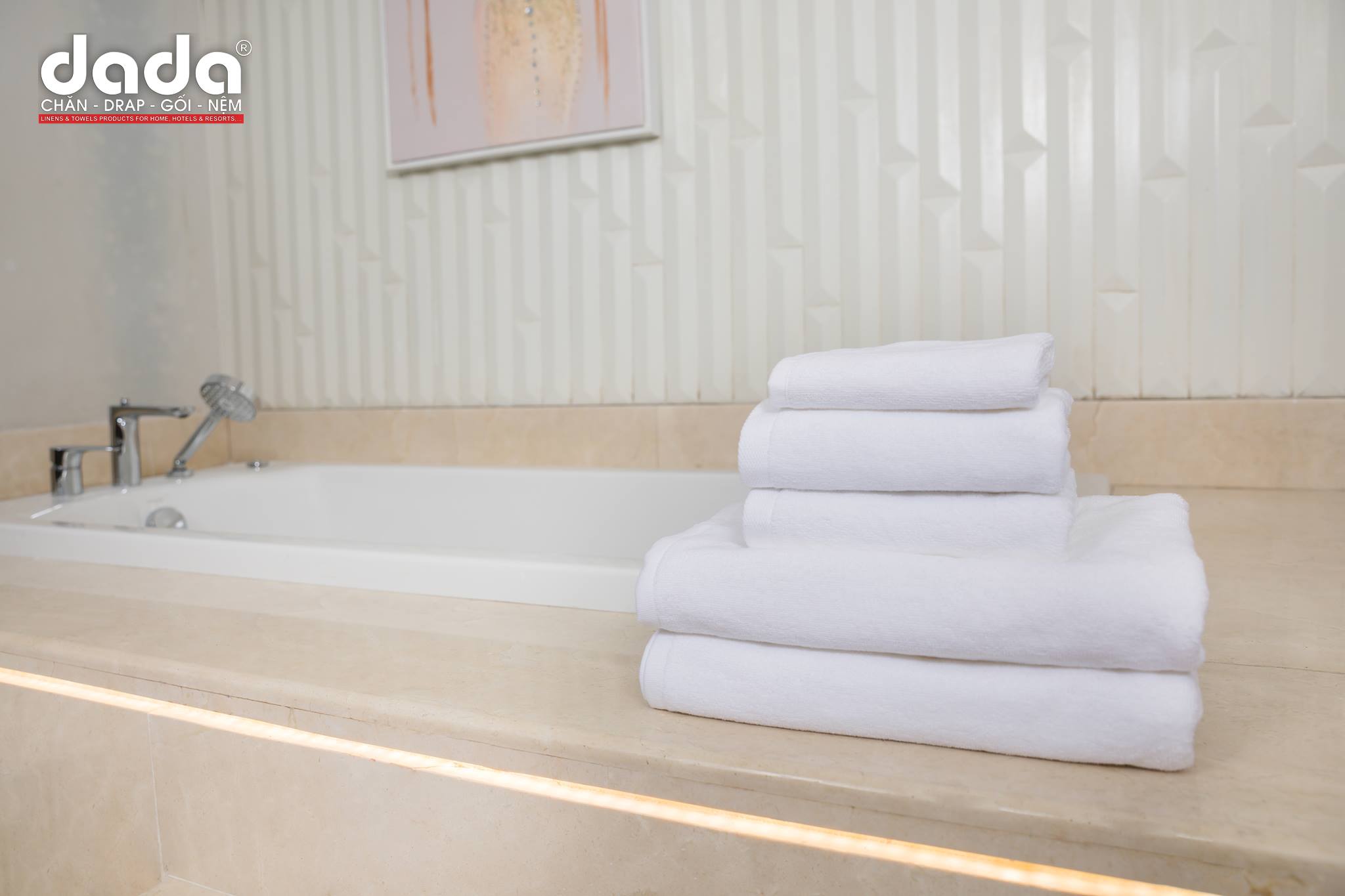 Combo 2 khăn mặt dùng trong Khách sạn 5 sao, Spa, Resort chất liêu 100% Cotton mêm mềm mịn - Hàng Chính Hãng