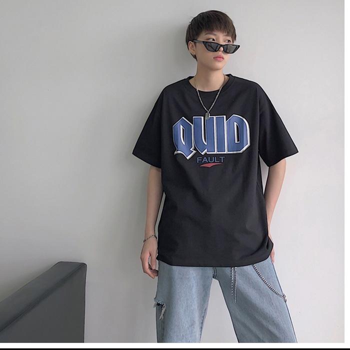 Áo thun nam form rộng in hình QUID, thời trang phong cách trẻ