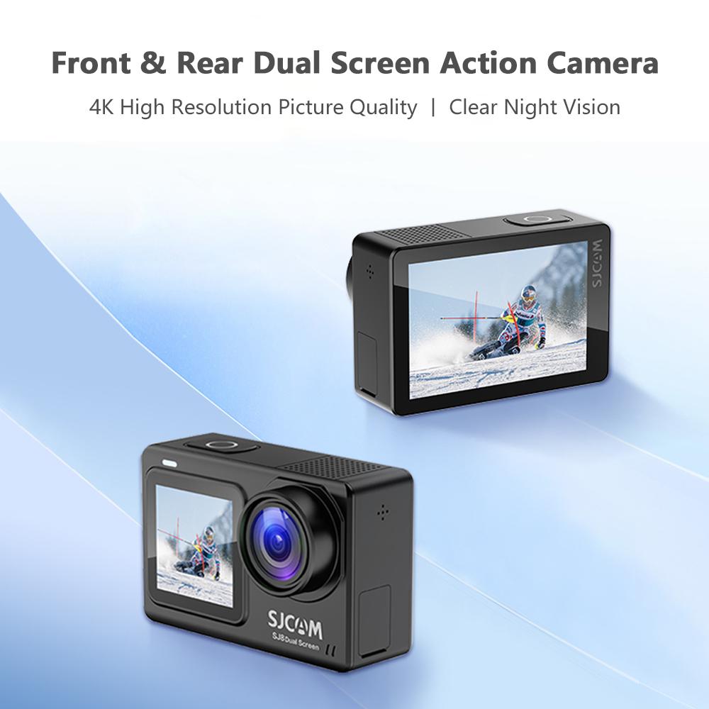 Máy ảnh hành động SJCAM SJ8 4K/30fps Máy ảnh thể thao màn hình kép DV Camcorder 20MP 2.33 "màn hình cảm ứng IPS với vỏ chống thấm 30m