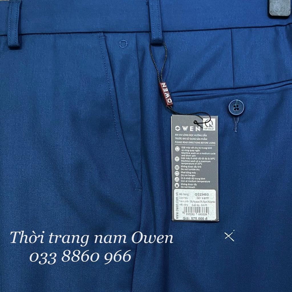 OWEN - Quần âu nam dáng SLIMFIT màu xanh 23450