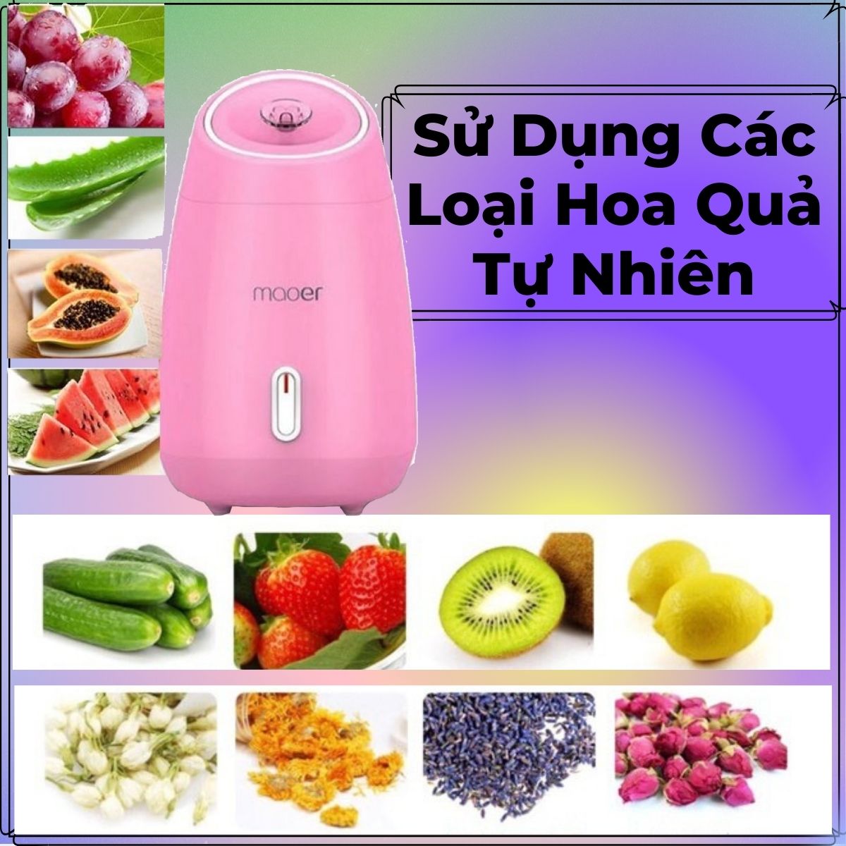 Máy Xông Da Mặt Thảo Dược, Hoa Quả Tươi Tự Động Giúp Khuếch Tán Tinh Dầu Tạo Ẩm Và Làm Đẹp Da, Giúp trẻ Lâu Hơn