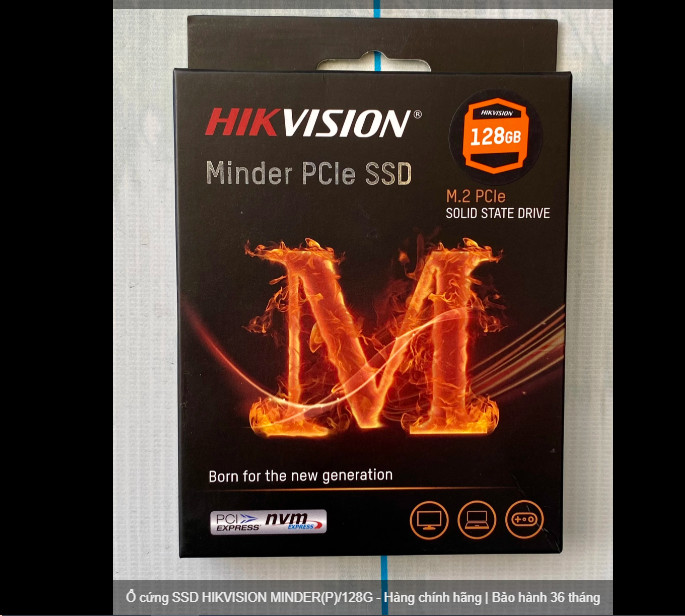 Ổ cứng SSD HIKVISION MINDER(P)/128G - Hàng chính hãng | Bảo hành 36 tháng hàng chính hãng