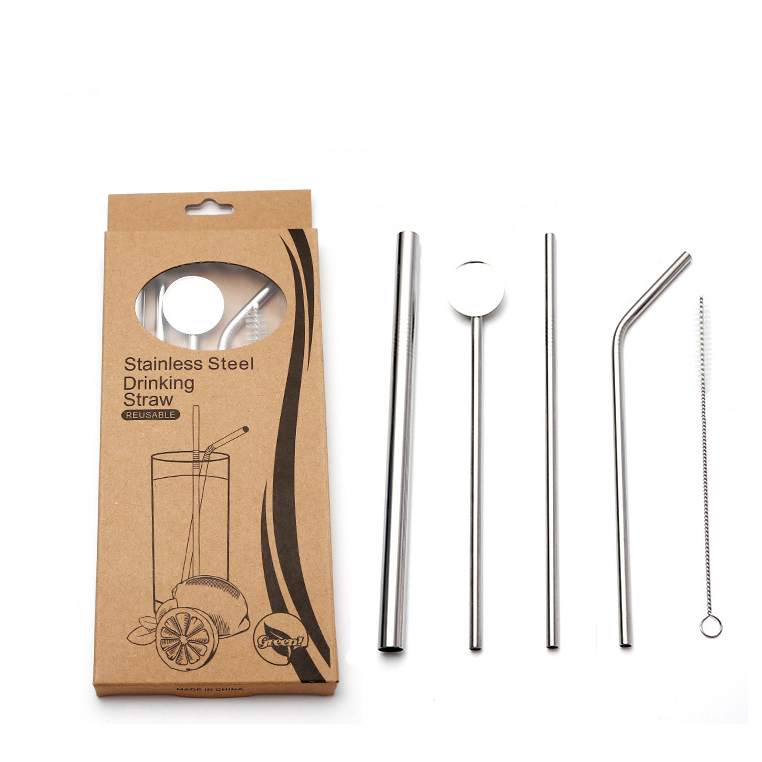 Ống Hút Kim Loại Không Gỉ Tái Sử Dụng Thân Thiện Với Môi Trường Stainless Steel Straws