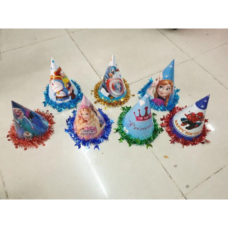 Nón Sinh Nhật In Hình Đường Kính 16cm Cao 22cm