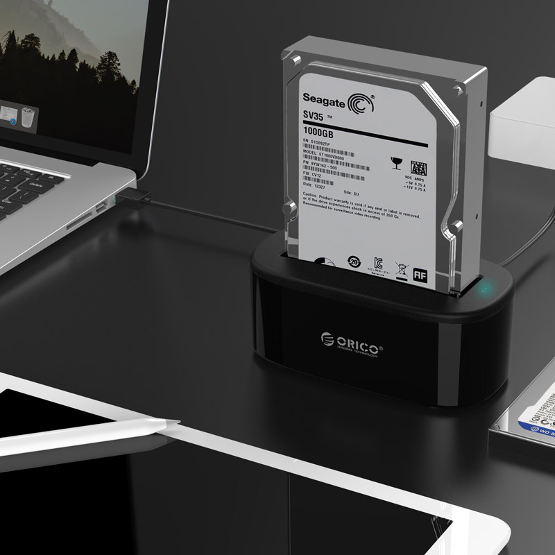 Đế ổ cứng 1 khe cắm: 3.5"/ 2.5" SATA 3 USB 3.0 Orico 6218US3 - Hàng nhập khẩu