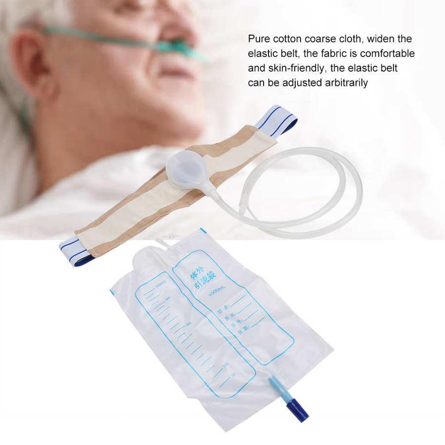 Có thể tái sử dụng Tã người lớn Nam Nước Tiểu Túi Ngày Đêm Dual Sử Dụng Đeo Nam Nước Tiểu Túi Nằm Liệt Giường Bệnh Nhân Tiểu Tiện Quần