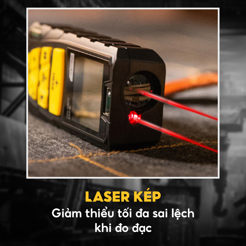 Thước đo khoảng cách laser 100m Deli DL4171