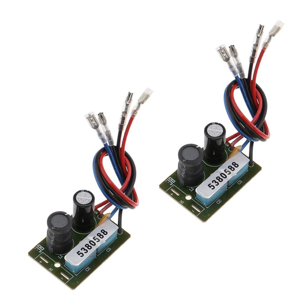 2Pcs Treble/Bass Frequency Divider 2 Way Speaker Audio Crossover Filters