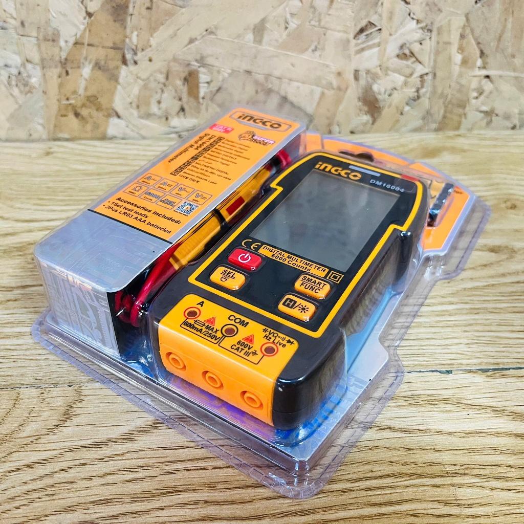 ĐỒNG HỒ VẠN NĂNG KỸ THUẬT SỐ 600V- 6000 SỐ ĐẾM THÔNG MINH 6V INGCO DM16004 - HÀNG CHÍNH HÃNG
