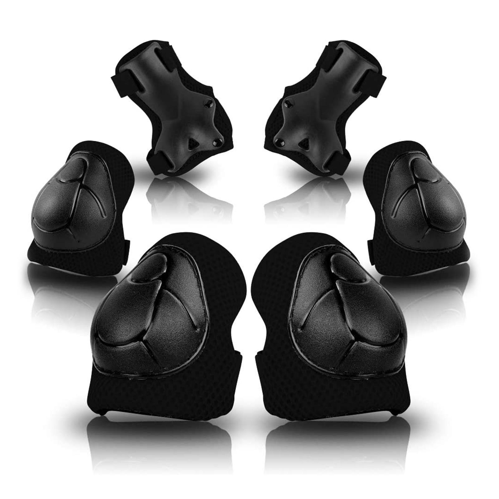 2 Wrist Guards&2 Elbow Pads&2 Knee Pads Adjustable Breathable Impact Resistance All-around Protection for Outdoor Sport