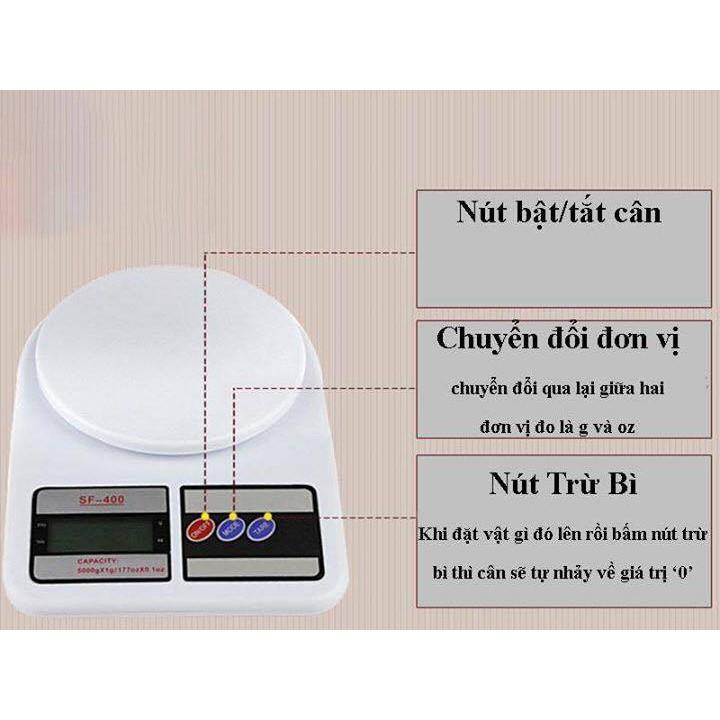 Cân điện tử mini 5kg ( trắng )