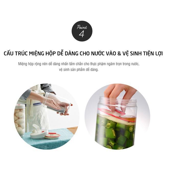 Hũ Muối Dưa Cà, Hộp Đựng Thực Phẩm , INL413W [2.1 lít]