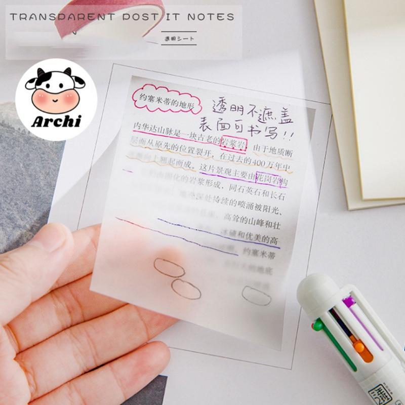 Giấy note trong suốt kích thước 7.5*7.5cm