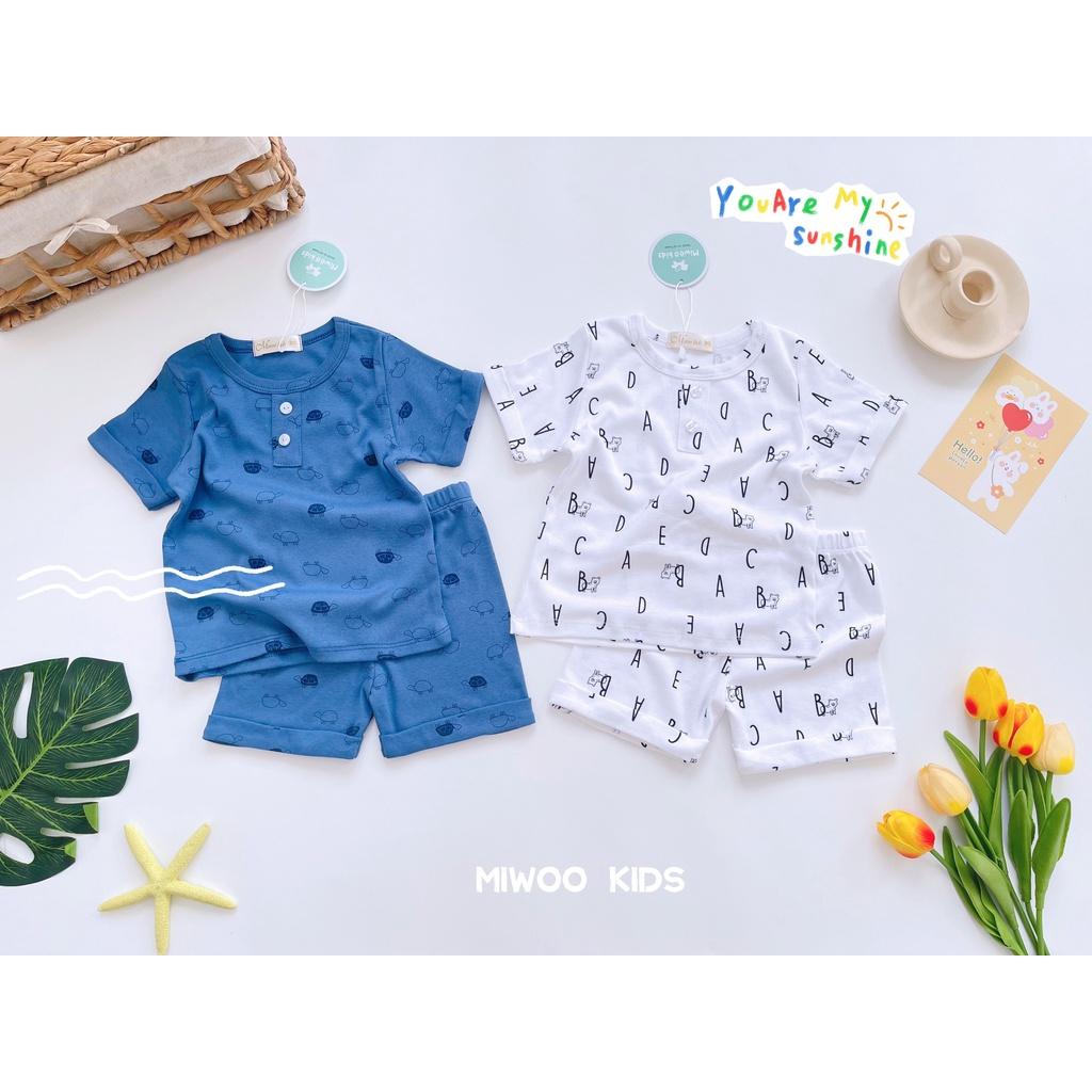 Bộ ngắn tay quần đùi cổ trụ Bozip siêu mềm mịn mát cho bé trai - HÀNG LOẠI 1