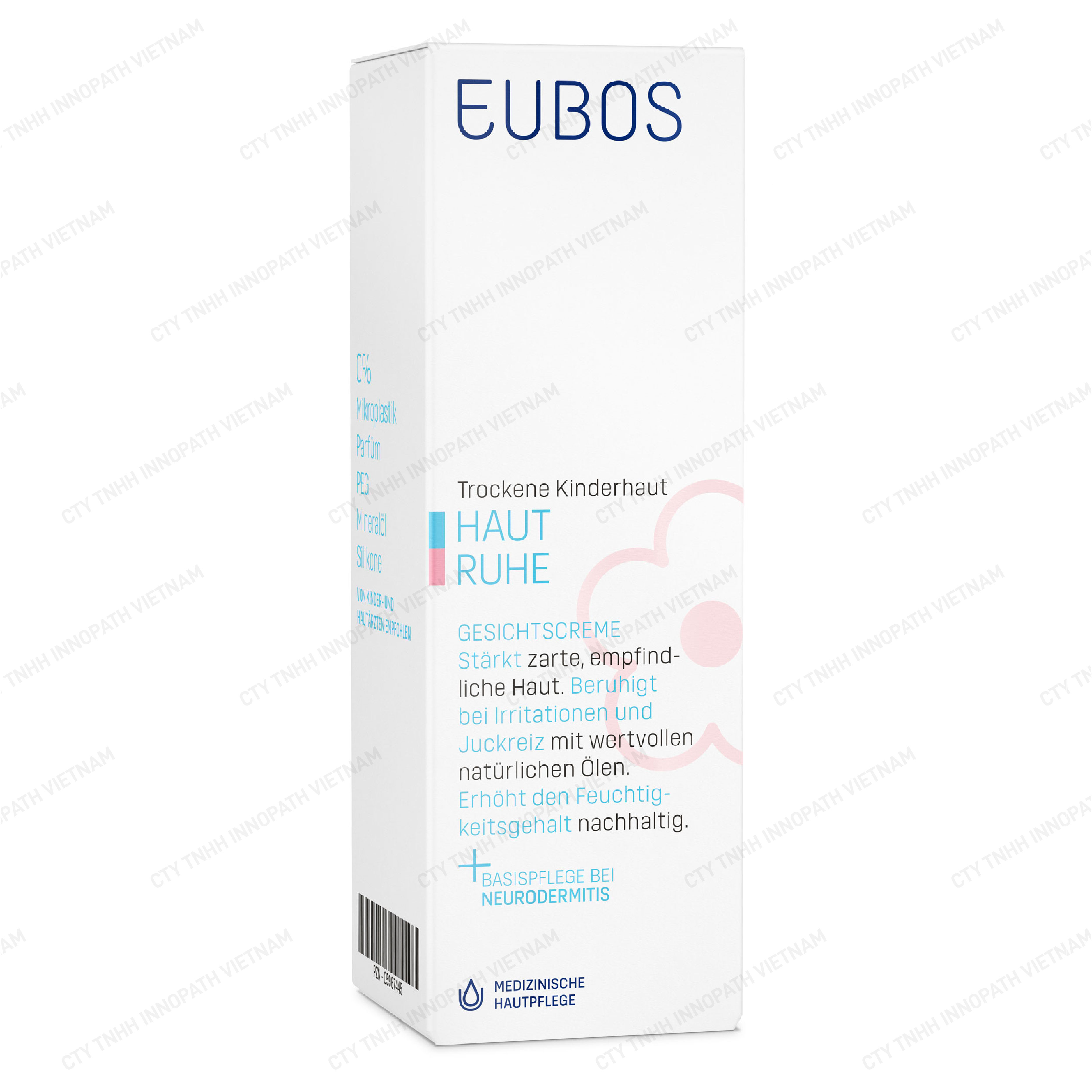 Kem Dưỡng Ẩm Da Mặt Ngăn Ngừa Da Khô Cơ Địa Cho Bé EUBOS BABY HAUT RUHE FACE CREAM 30ml (Đức)