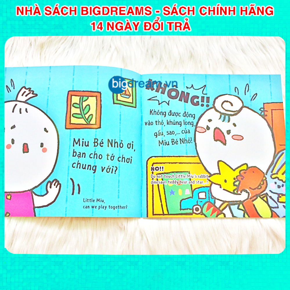 BẢN MỚI SONG NGỮ Miu Bé Nhỏ Đừng Ích Kỷ Nhé! P2 Ehon Kĩ Năng Sống Cho Bé 1-6 Tuổi Miu miu tự lập hiểu chuyện