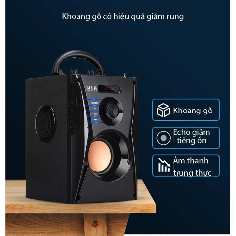 Loa karaoke bluetooth A18 bass sâu FREE SHIP  tặng kèm mic hát karaoke siêu sịn xò bảo hành 12 tháng