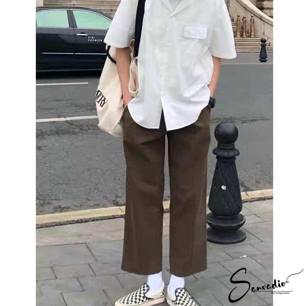 Quần Kaki Nam SANVADIO quần nam ống rộng UNISEX quần baggy nam cao cấp thời trang Hàn Quốc