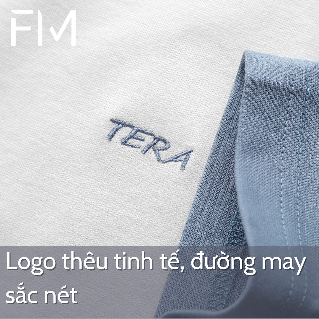Áo thun cổ tròn Tera phối tay, chất liệu cotton cát cao cấp - FORMEN SHOP - FMPS237