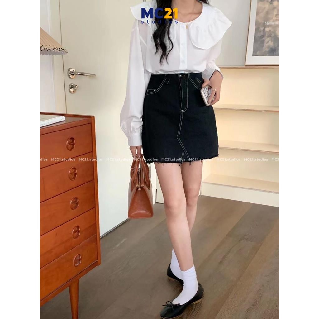 Chân váy ngắn MINION CLOTHING chất kaki lưng cạp cao Ulzzang Streetwear Hàn Quốc vải mềm mịn dày dặn V3202