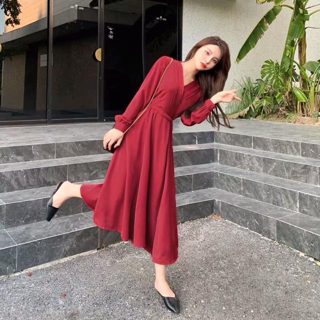 Váy đỏ cao cấp cho con ti KÈM ẢNH THẬT
