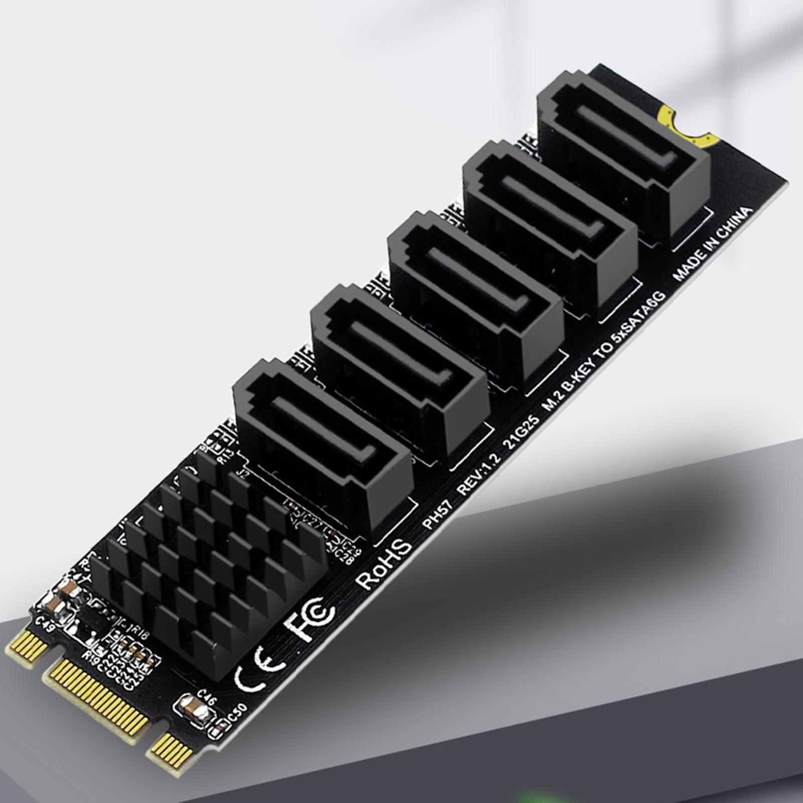 Expansion Card 3 6Gbps 5 Port Support HDD Internal .2