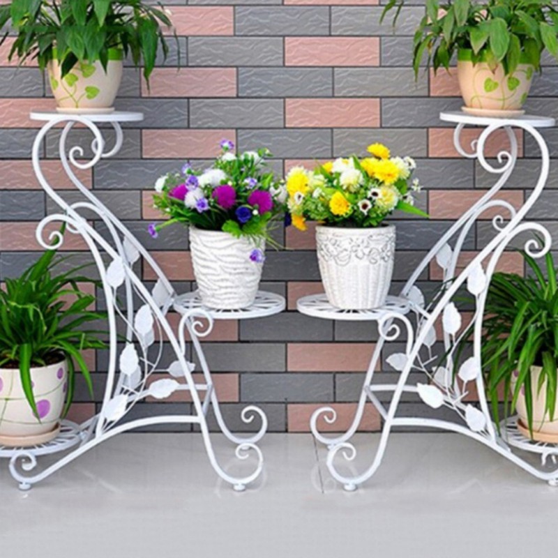 Kệ hoa trang trí 3 tầng hiện đại tiện ích