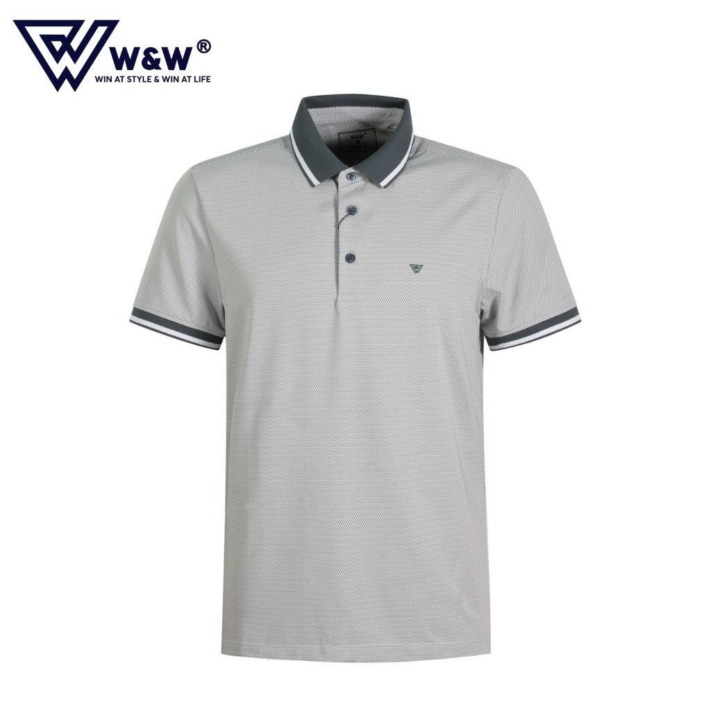 Áo Thun Polo Nam W&amp;W Dáng Regular Fit- Cổ Bẻ Đức Tay Ngắn Phối Màu Khác, Chất Liệu Thoáng Mát, Thấm Hút Tốt WPO72R