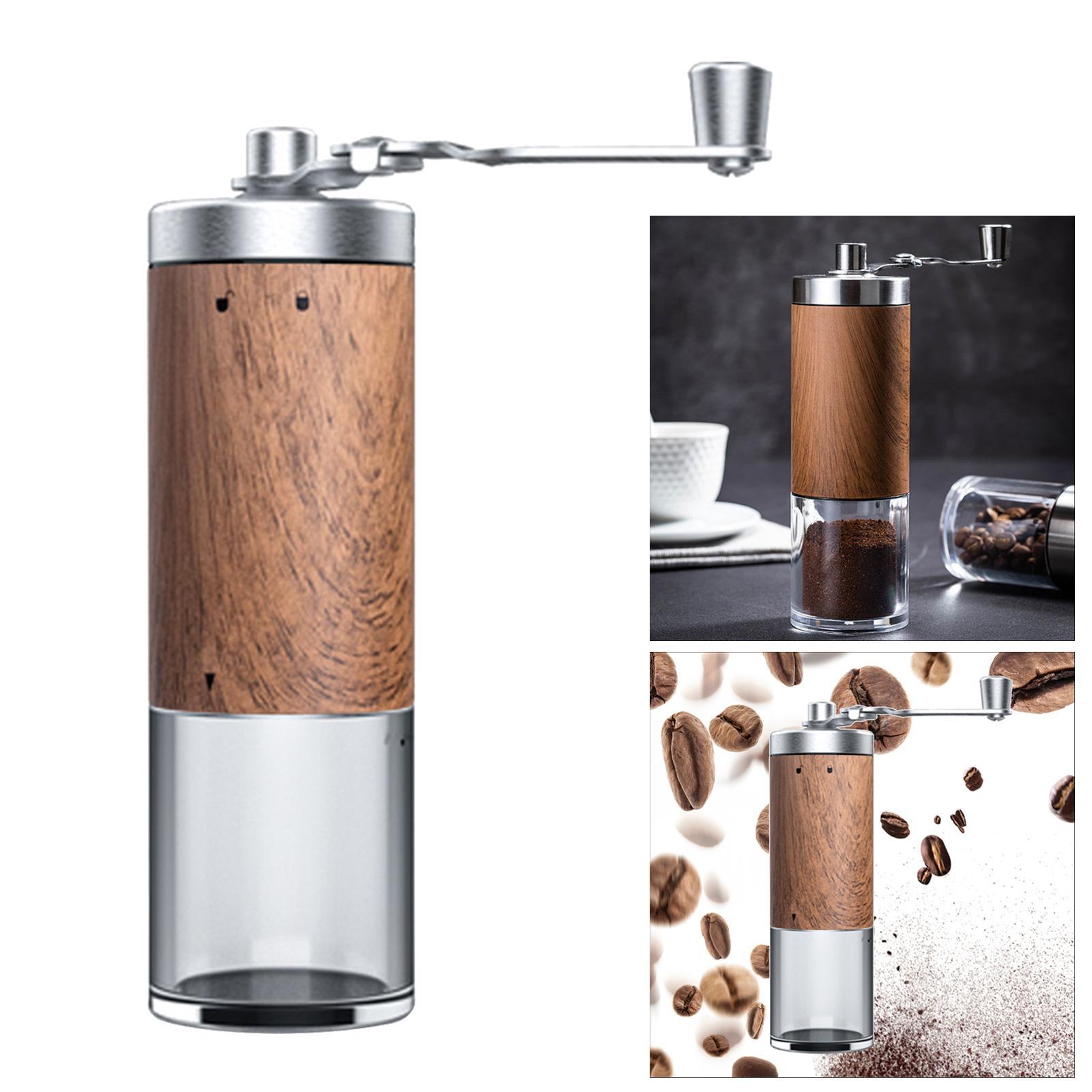 Manual Coffee Grinder Stainless Steel Hand Crank Conical Burr Mill for Beans