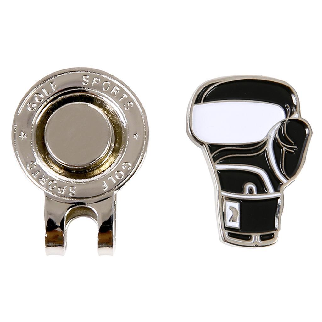 Golf Hat Clip with Detachable Golf Ball Marker Glove Pattern