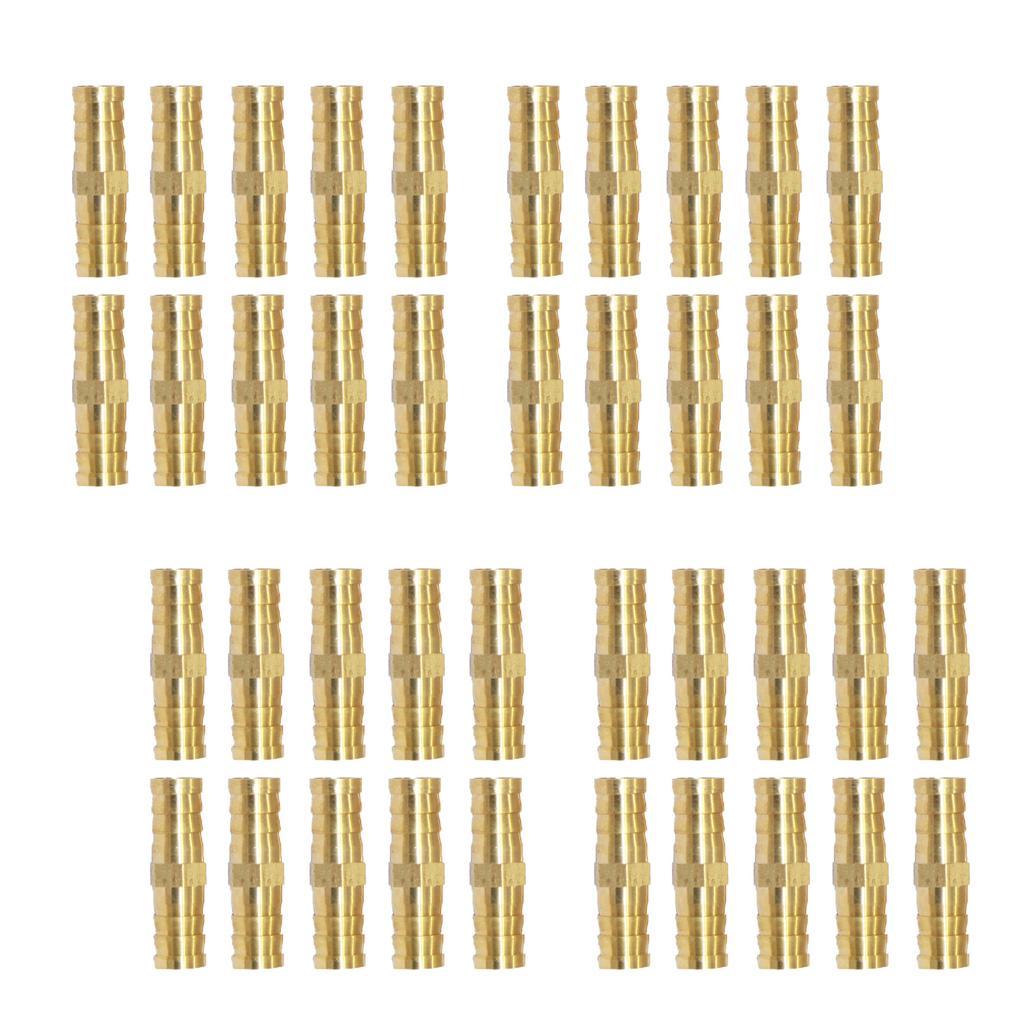 40x Brass Barbed Hose Tube Pipe Pagoda Fitting Coupler Connector 6mm-6mm